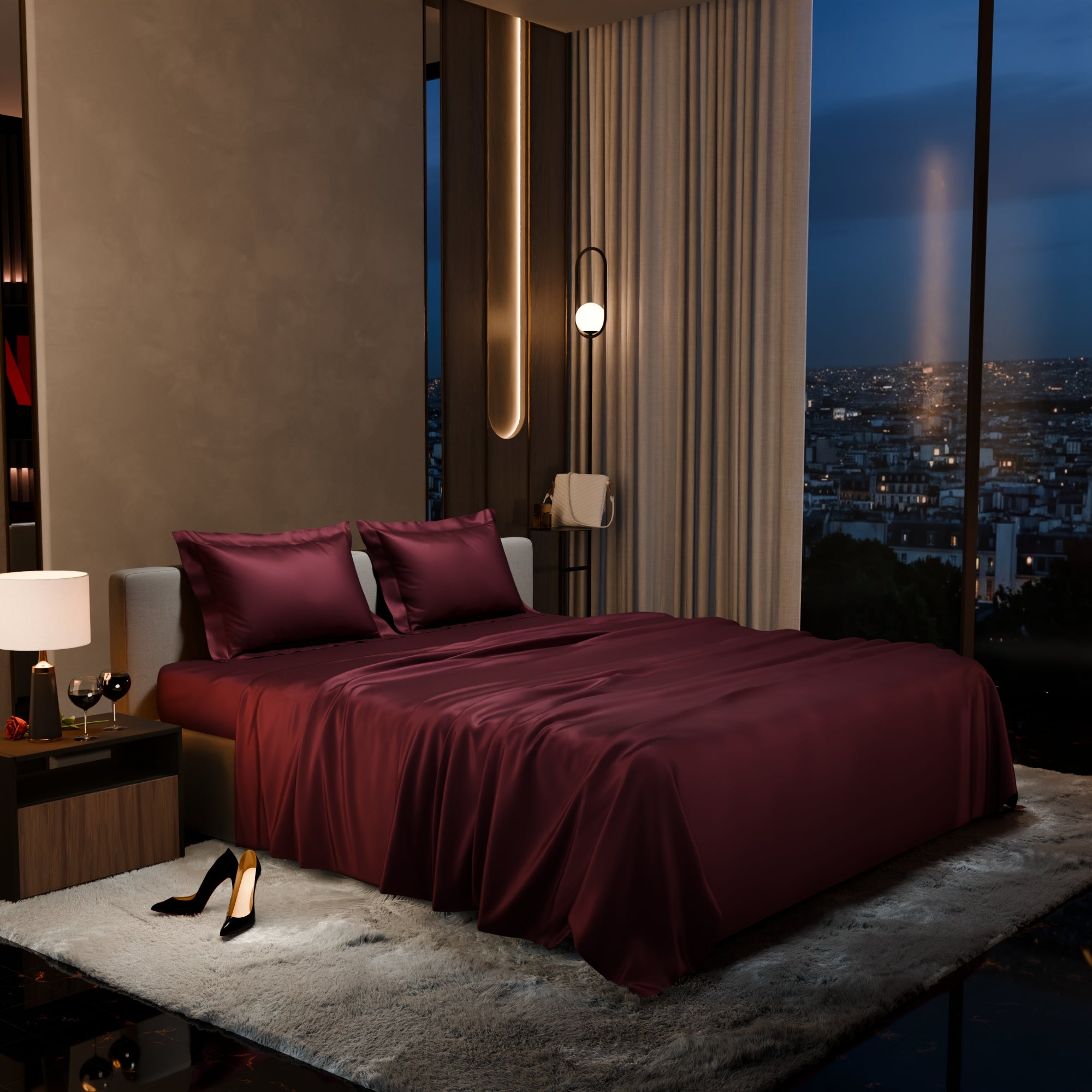 Velvet Wine Top Sheet