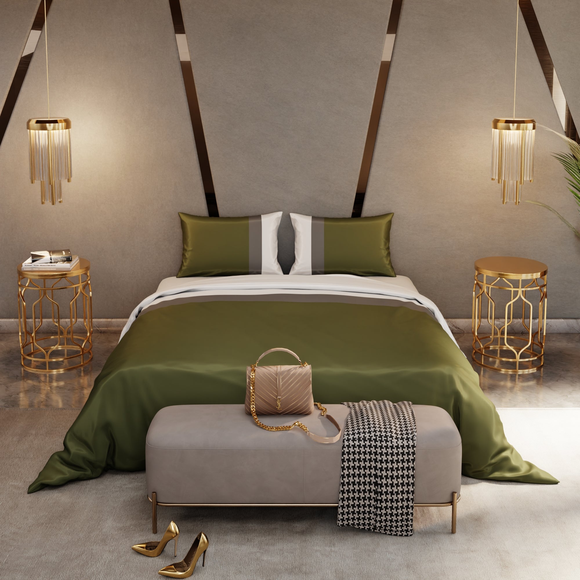Seine Side Stripes Comforter Set