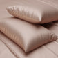 Silk-Like Champagne Pillow Covers - Set of 2