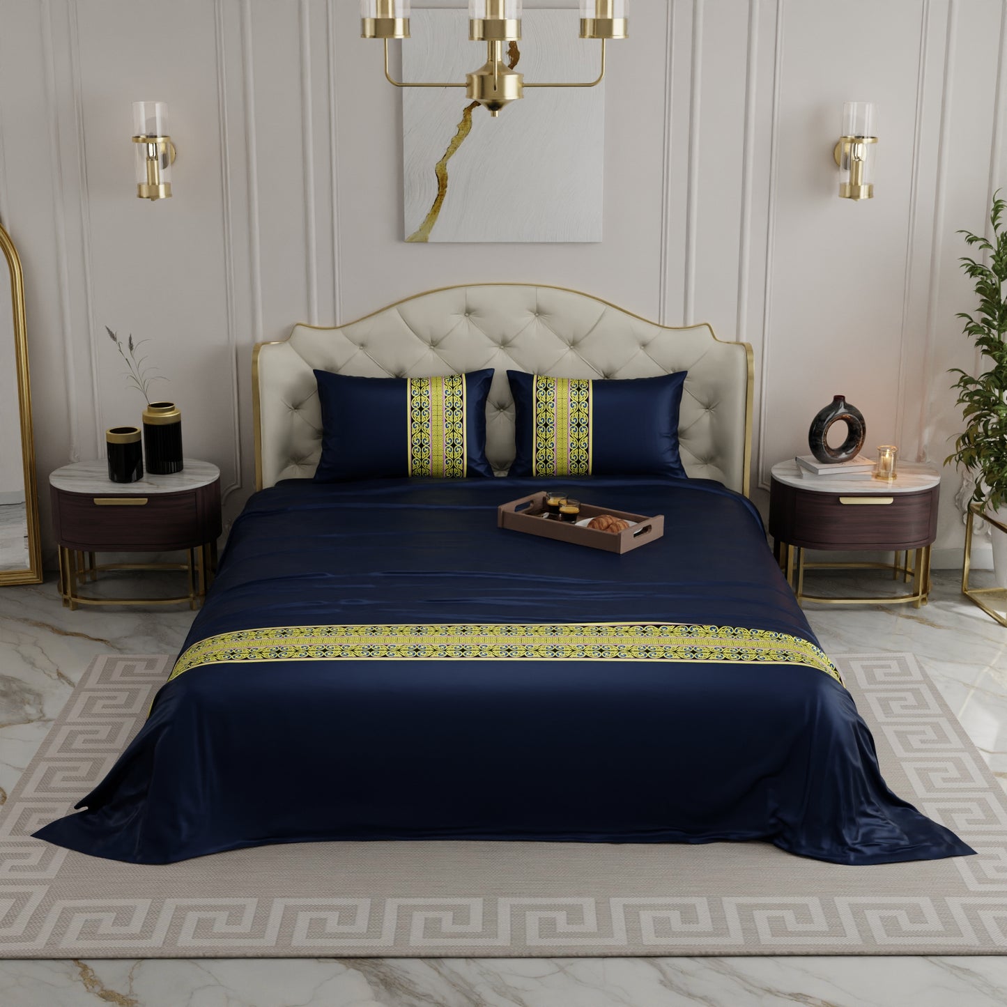 Imperial Indigo Bedsheet Set