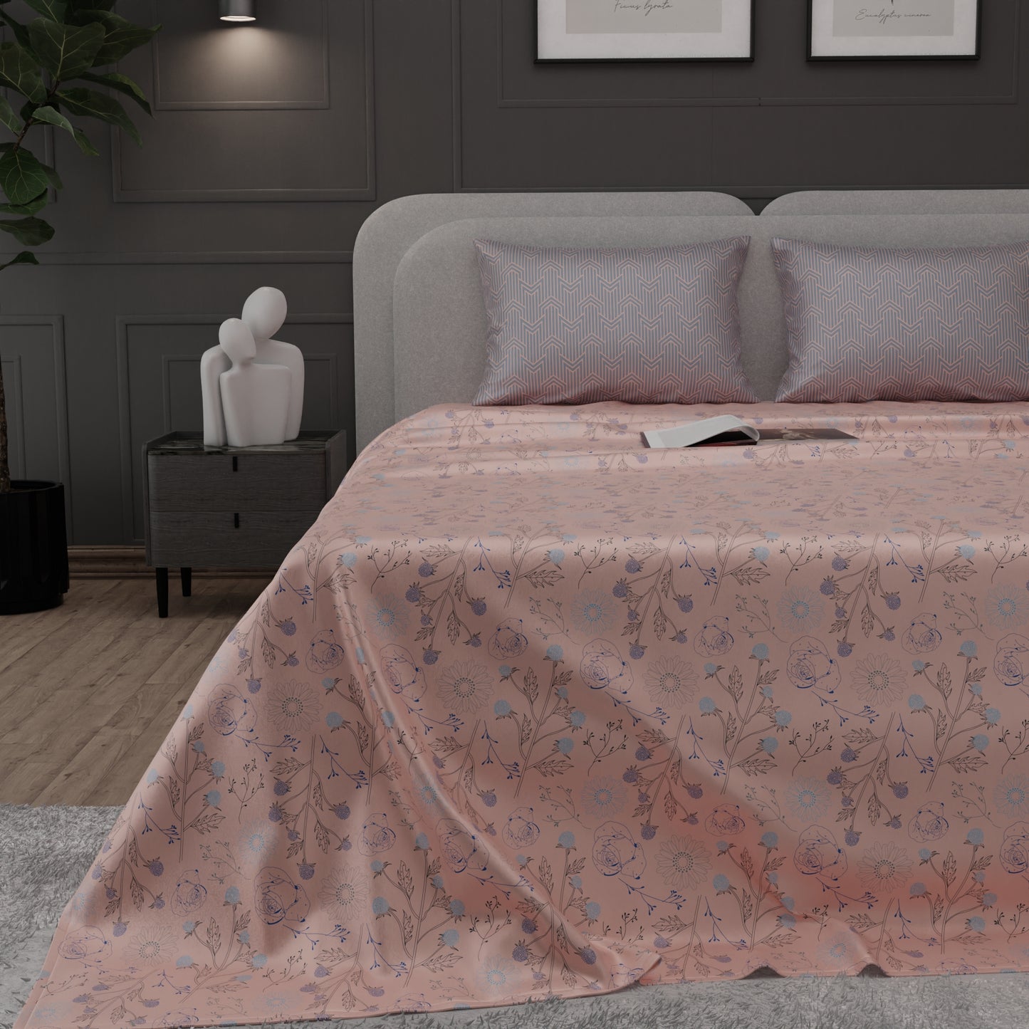 Paris Peach Fuzz Bedsheet Set