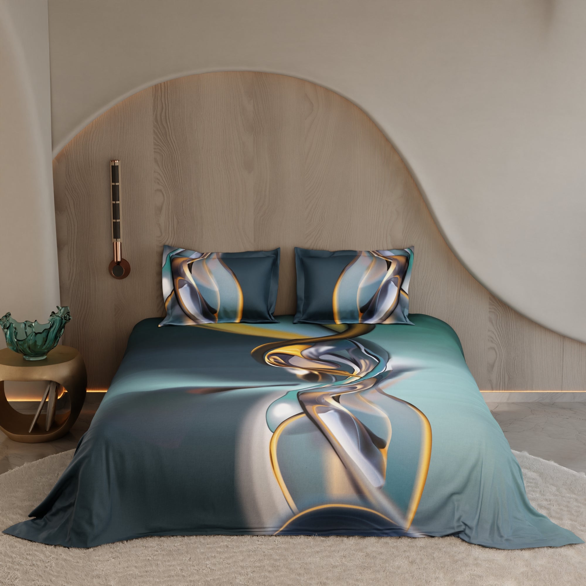 Amber Rhythm 100% Cotton Bedsheet Set