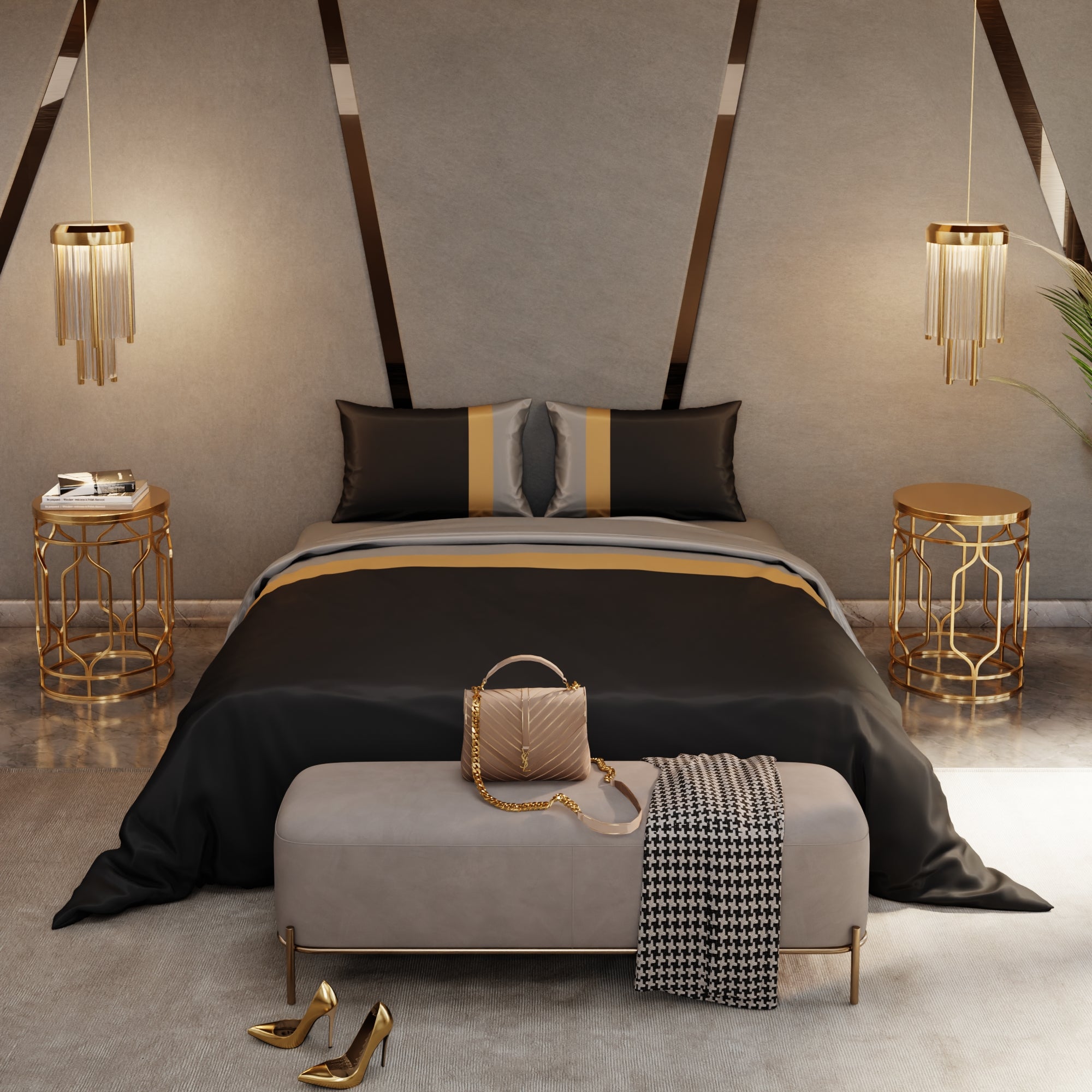 Urbane Tricolor Comforter Set