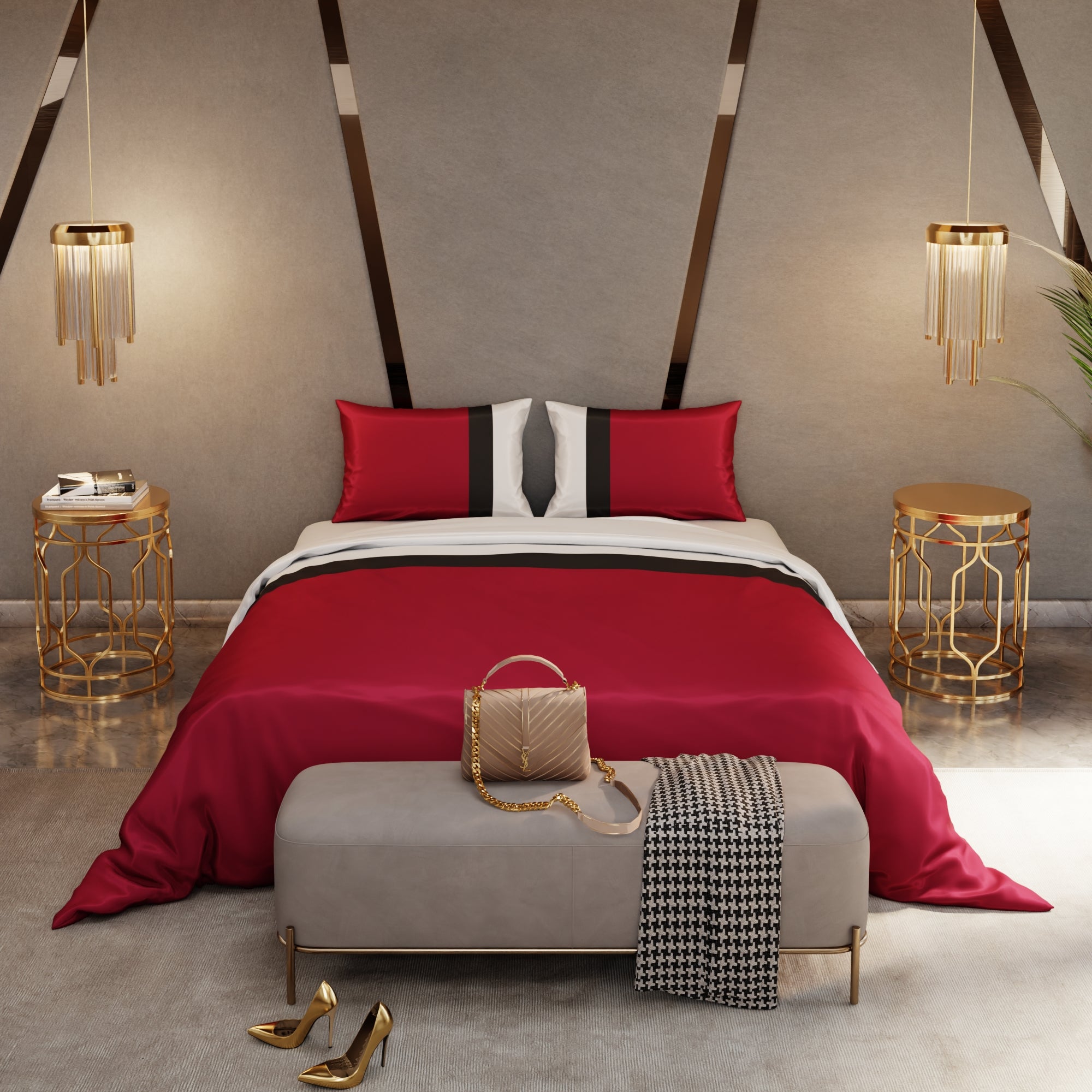 Chic Paris Bands Comforter Set