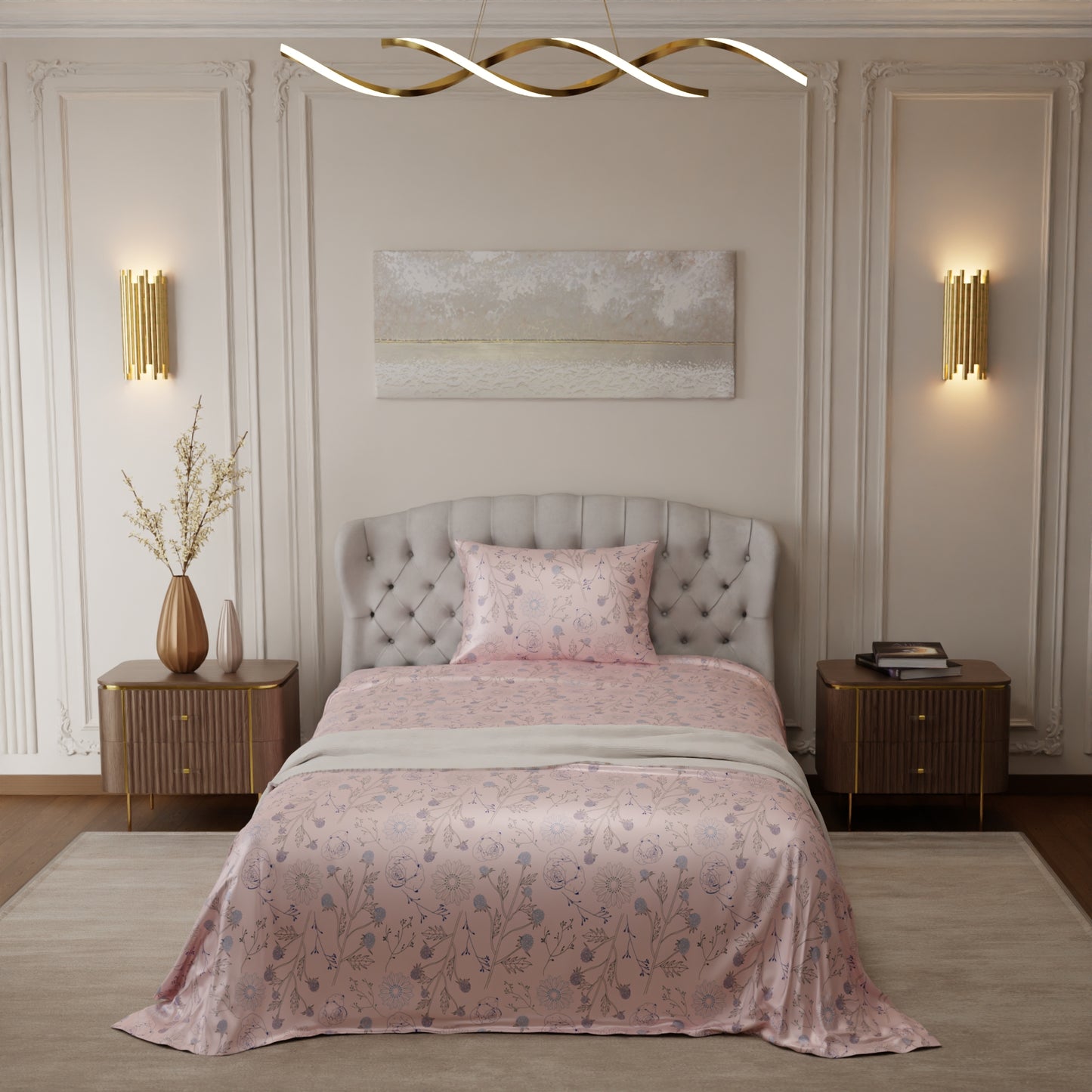 Paris Peach Fuzz Bedsheet Set