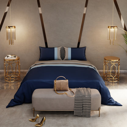 Elegant Tri-Stripes Comforter Set