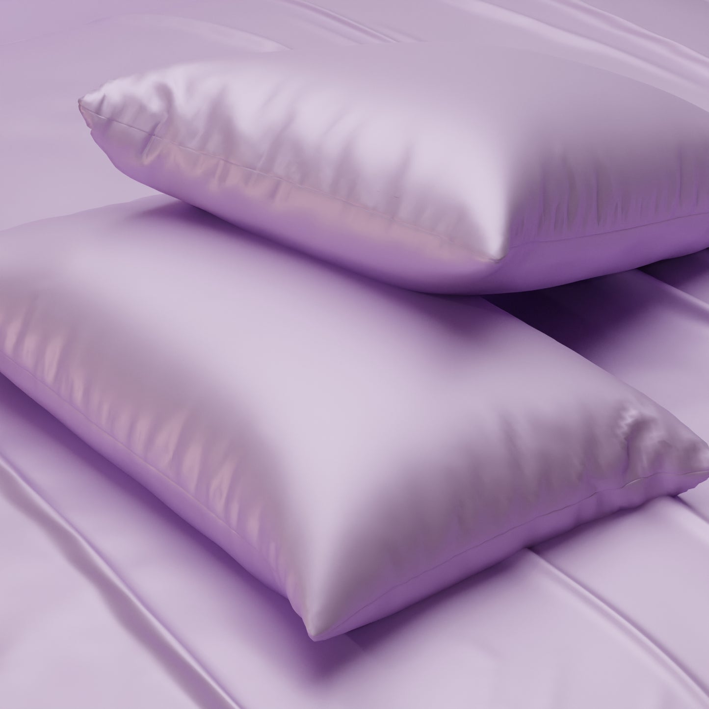 Silk-Like Lilac Affair Pillow Covers - Set of 2