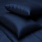 Silk-Like Mystique Blue Pillow Covers - Set of 2