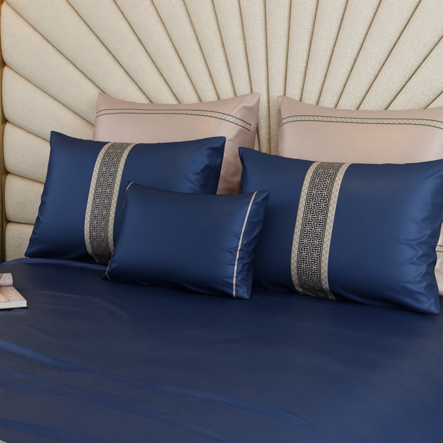 Sapphire Splendour 6 Piece Bedsheet Set Combo (with fillers)