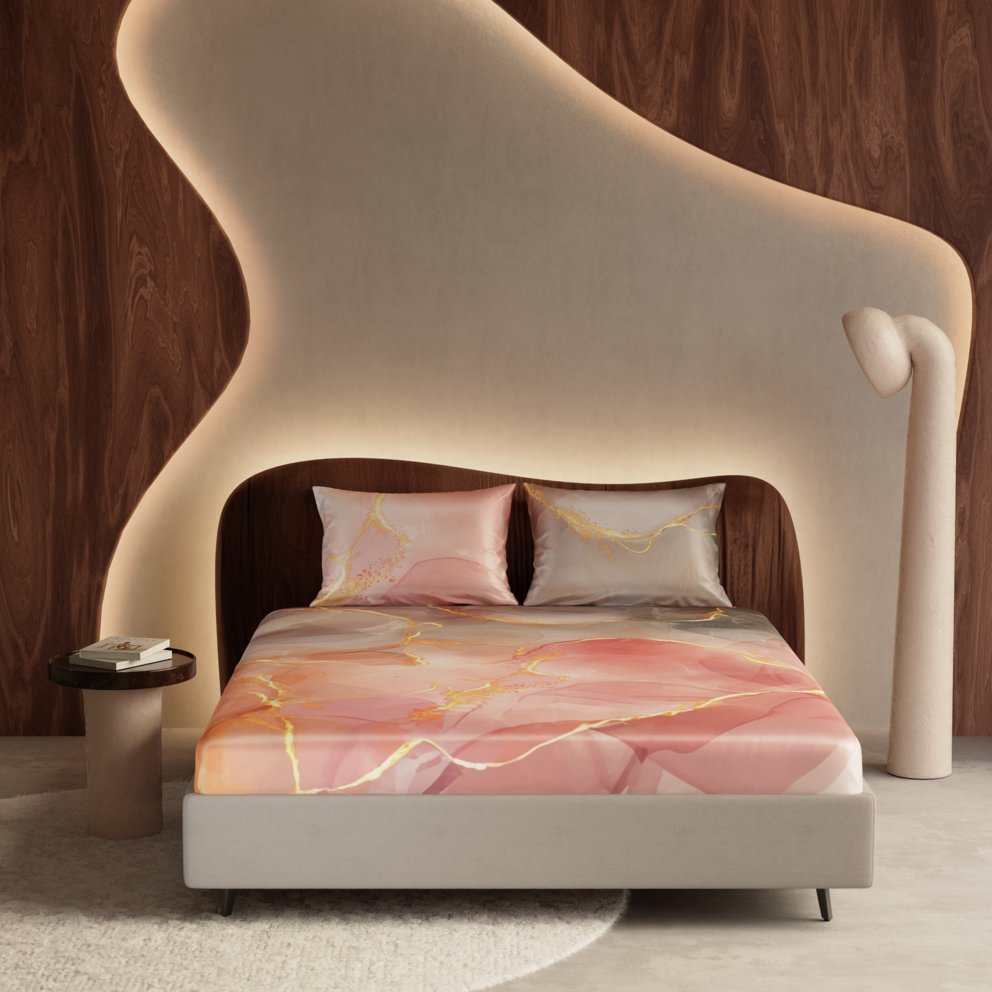 Dawn’s Brushstroke Fitted Bedsheet Set