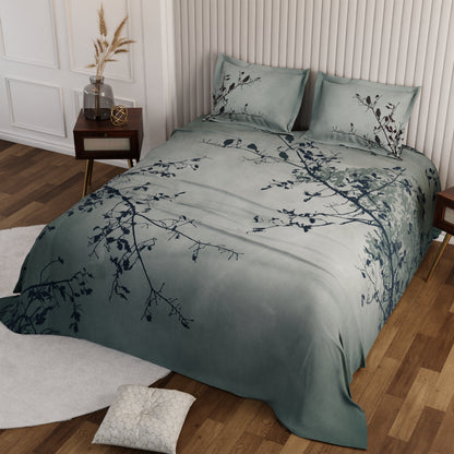 Teal Perch Bedsheet Set