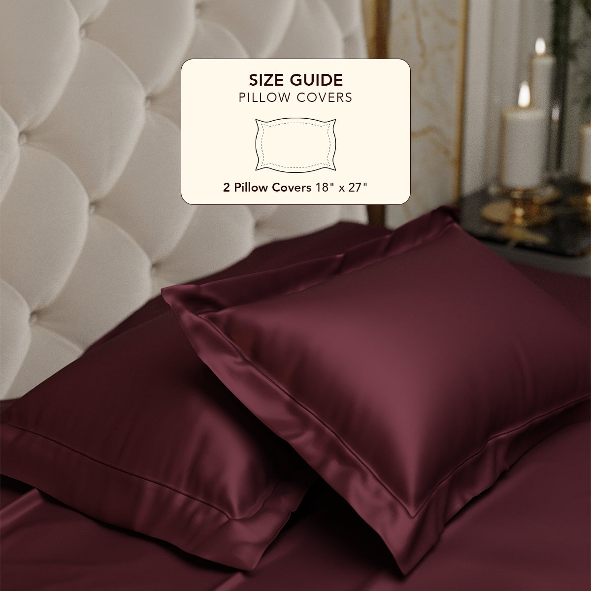 Velvet Wine Pillow Covers - Set of 2