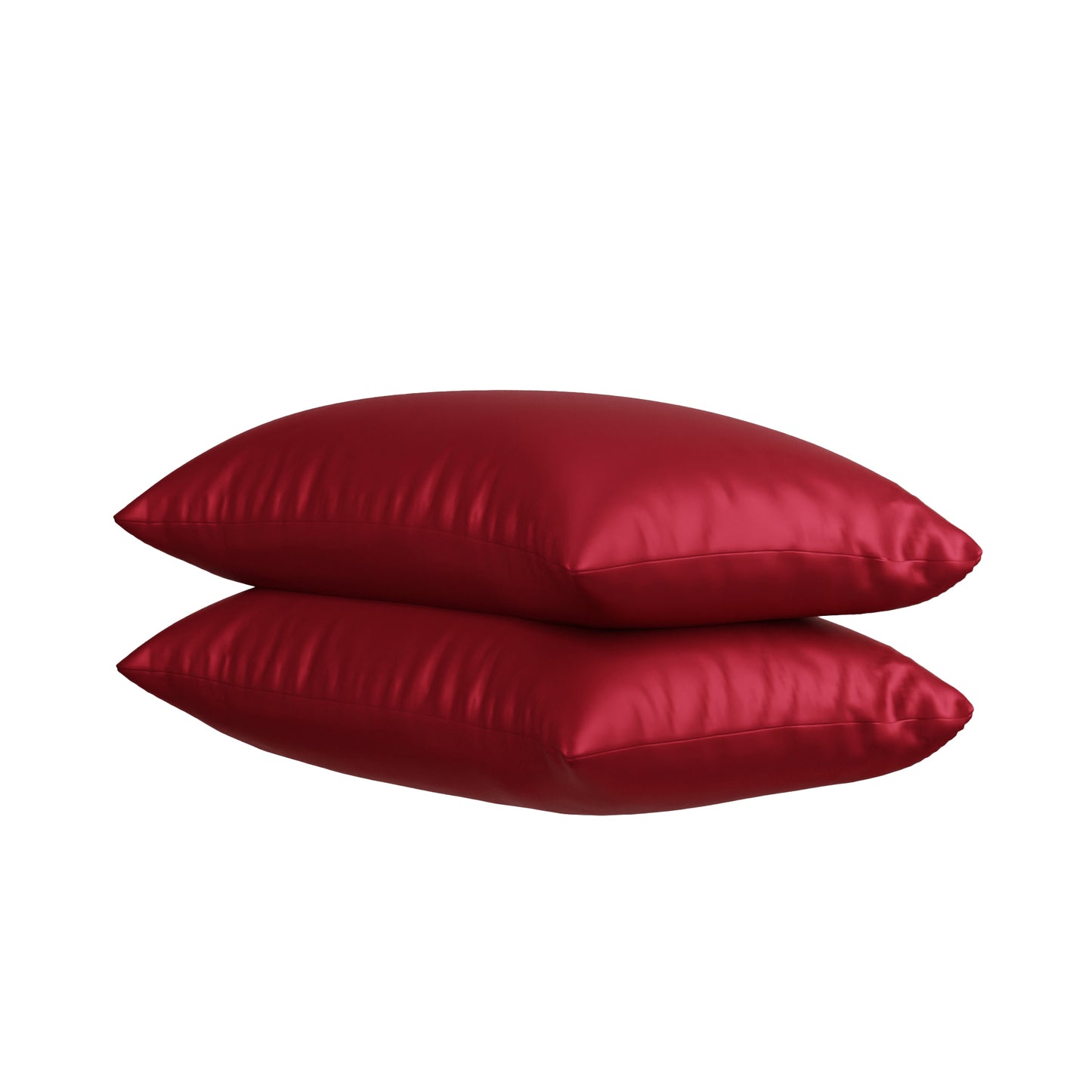 Silk-Like Flirty Red Pillow Covers - Set of 2