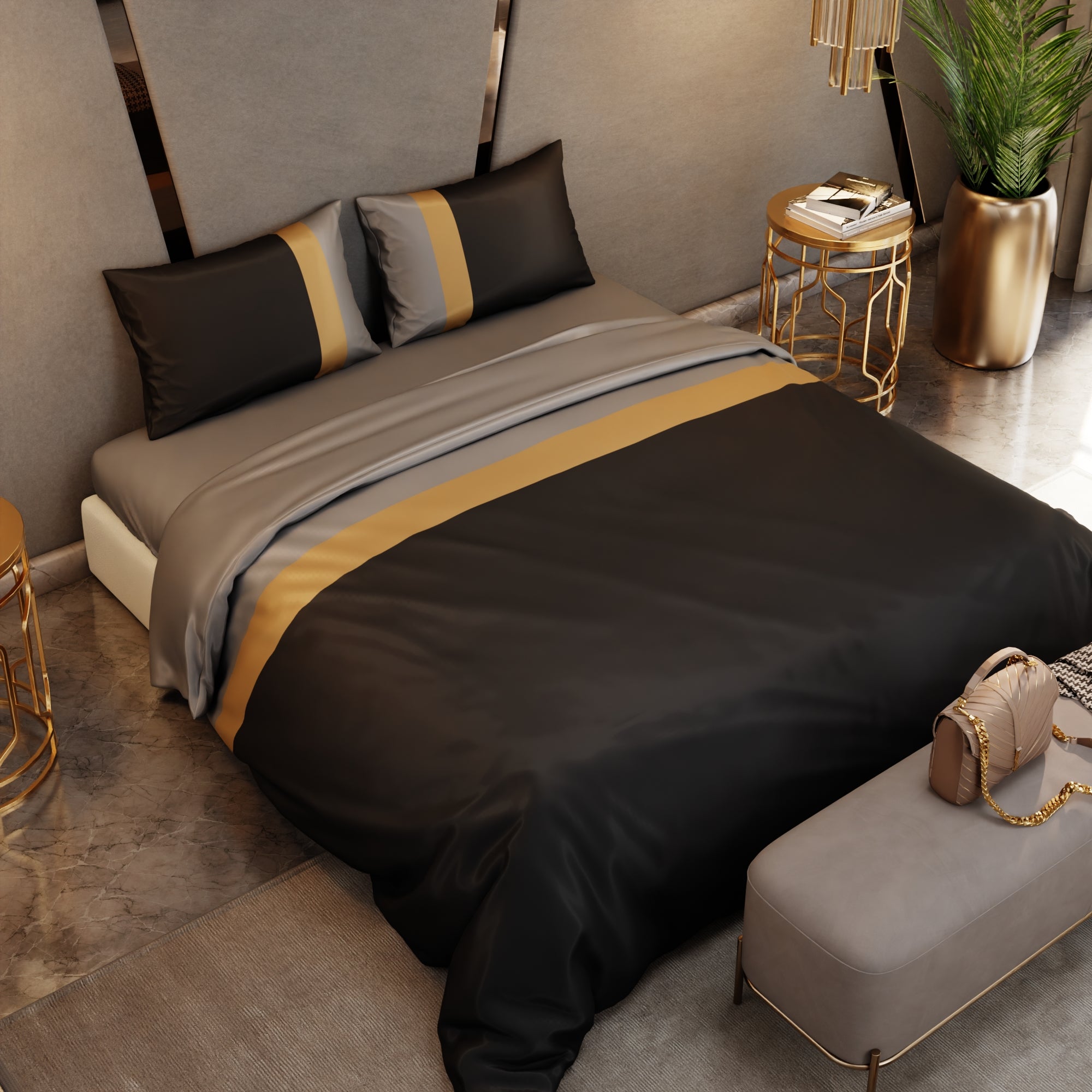 Urbane Tricolor Comforter Set