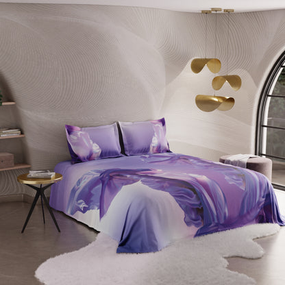 Lilac Twirl 100% Cotton Bedsheet Set