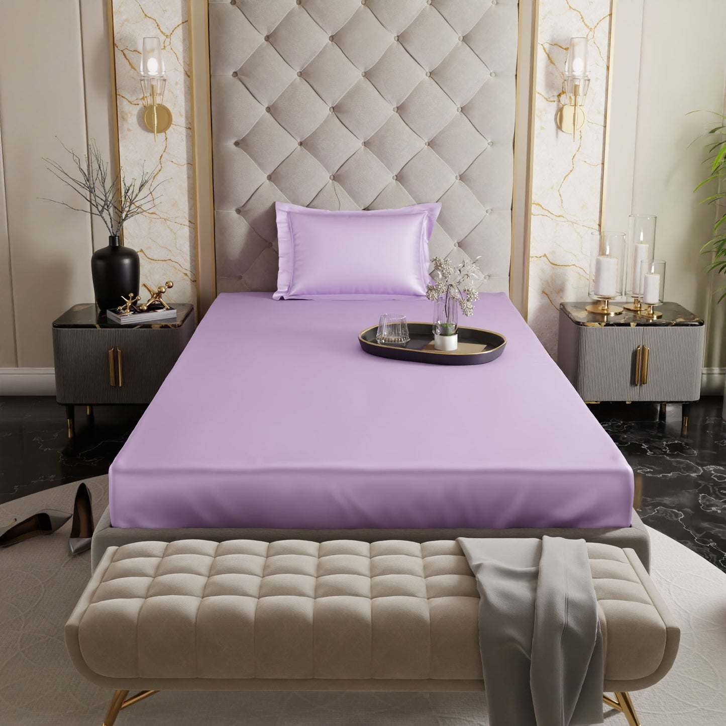 Lilac Affair Fitted Bedsheet Set