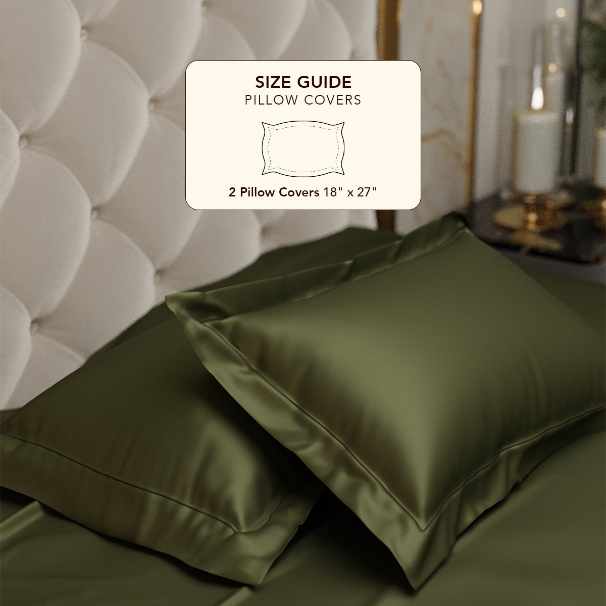 Olive Oasis Pillow Covers - Set of 2