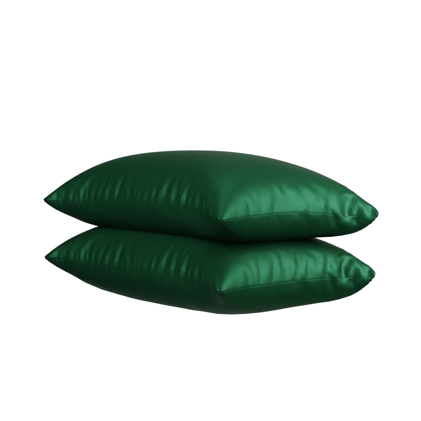 Silk-Like Emerald Green Pillow Covers - Set of 2