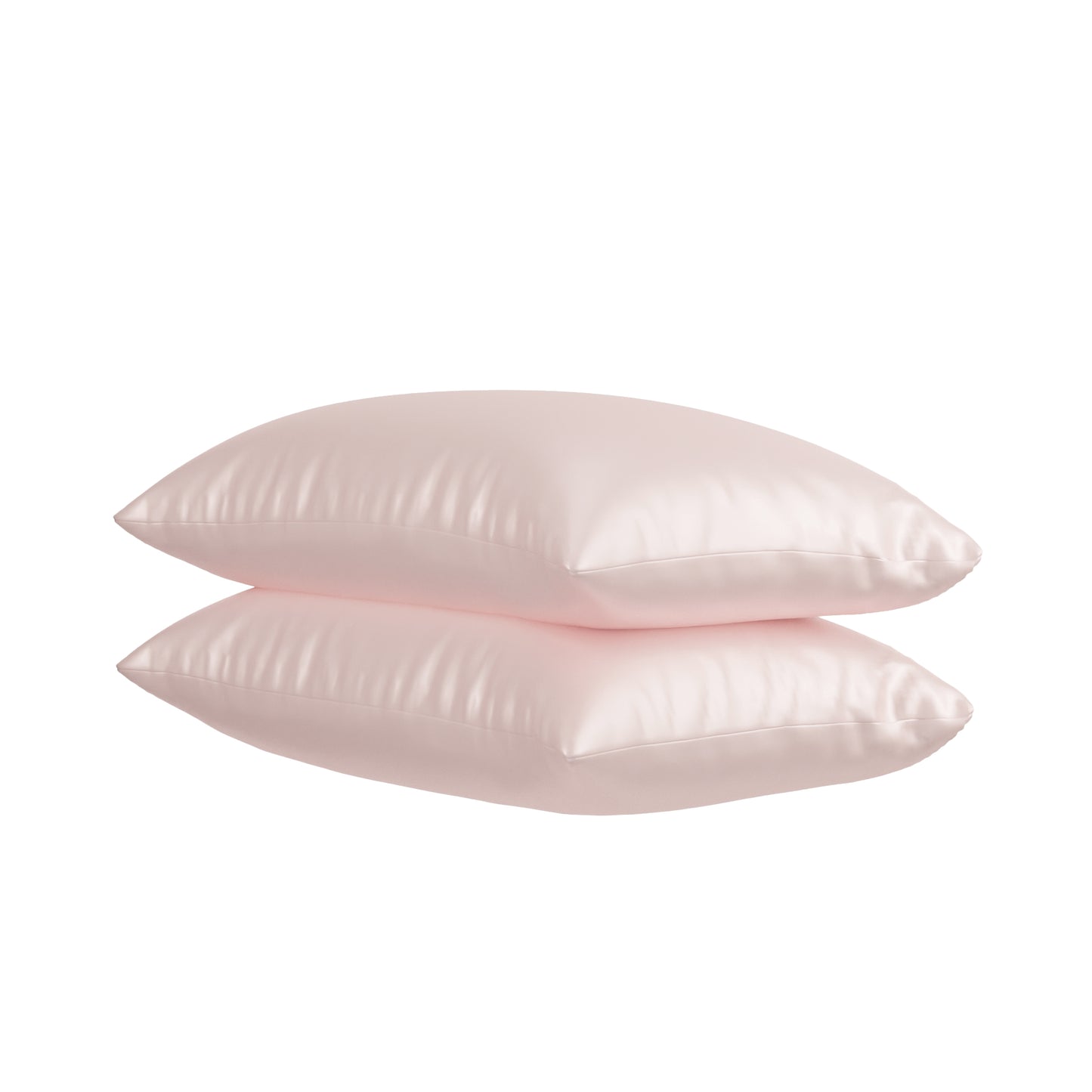 Silk-Like Blushing Pink Pillow Covers - Set of 2