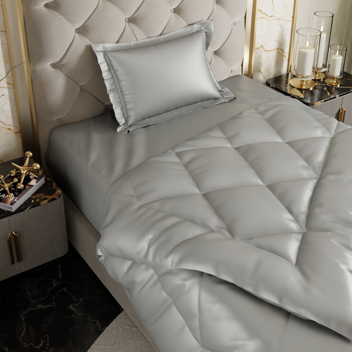 Harbour Mist Grey Comforter