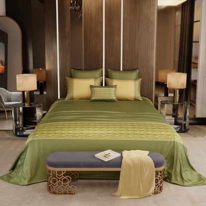 Regal Olive 6 Piece Bedsheet Set
