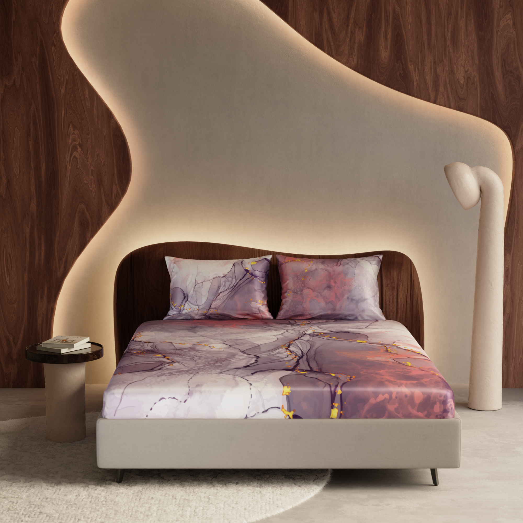 Beneath Lavender Skies Fitted Bedsheet Set