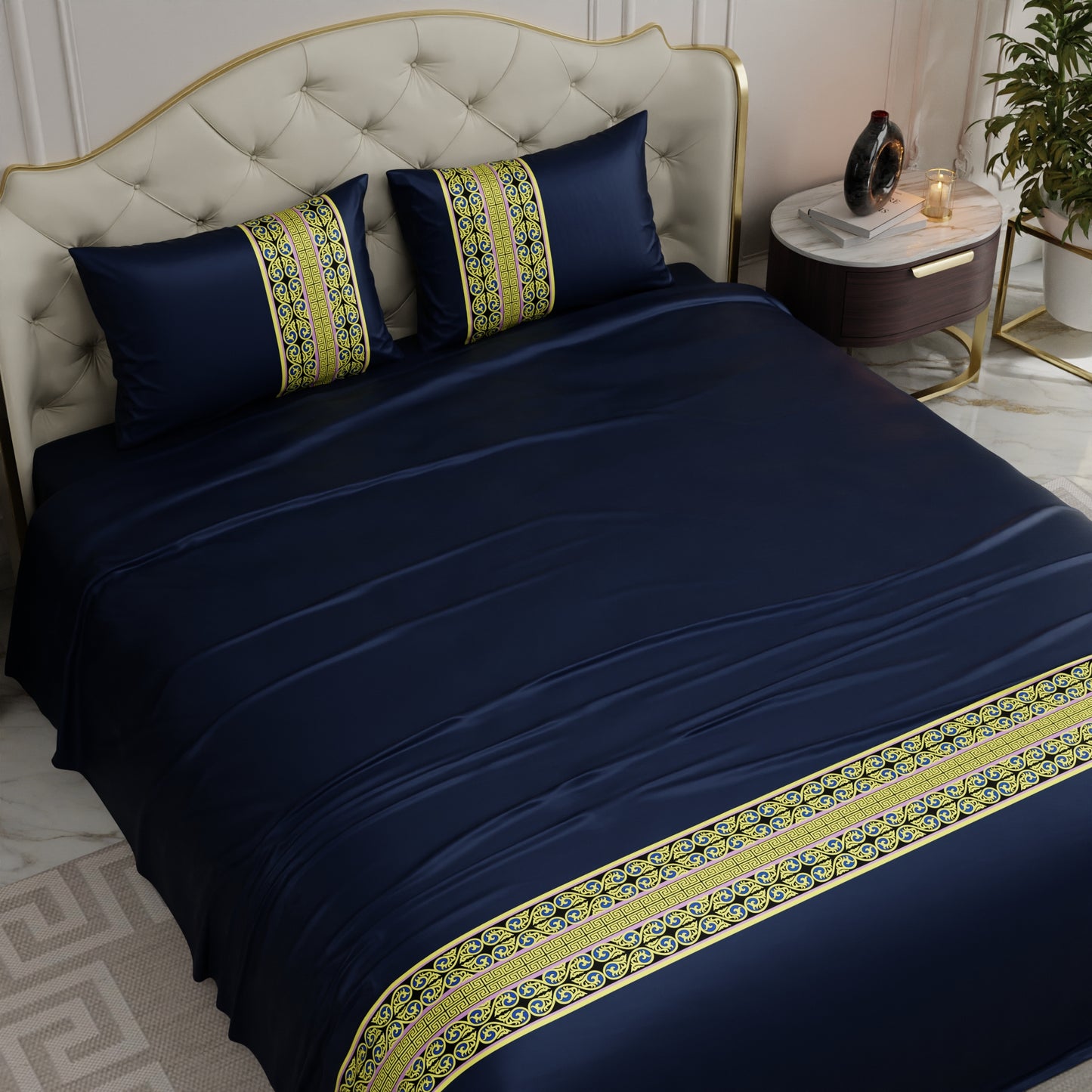 Imperial Indigo Bedsheet Set