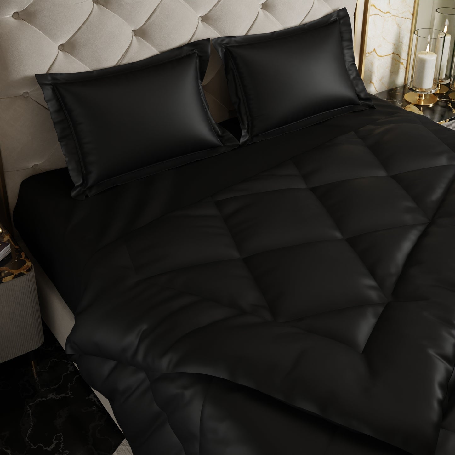 Midnight Black Comforter