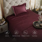 Velvet Wine Flat Bedsheet Set