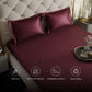 Velvet Wine Fitted Bedsheet Set