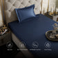 Mystique Blue Fitted Bedsheet Set