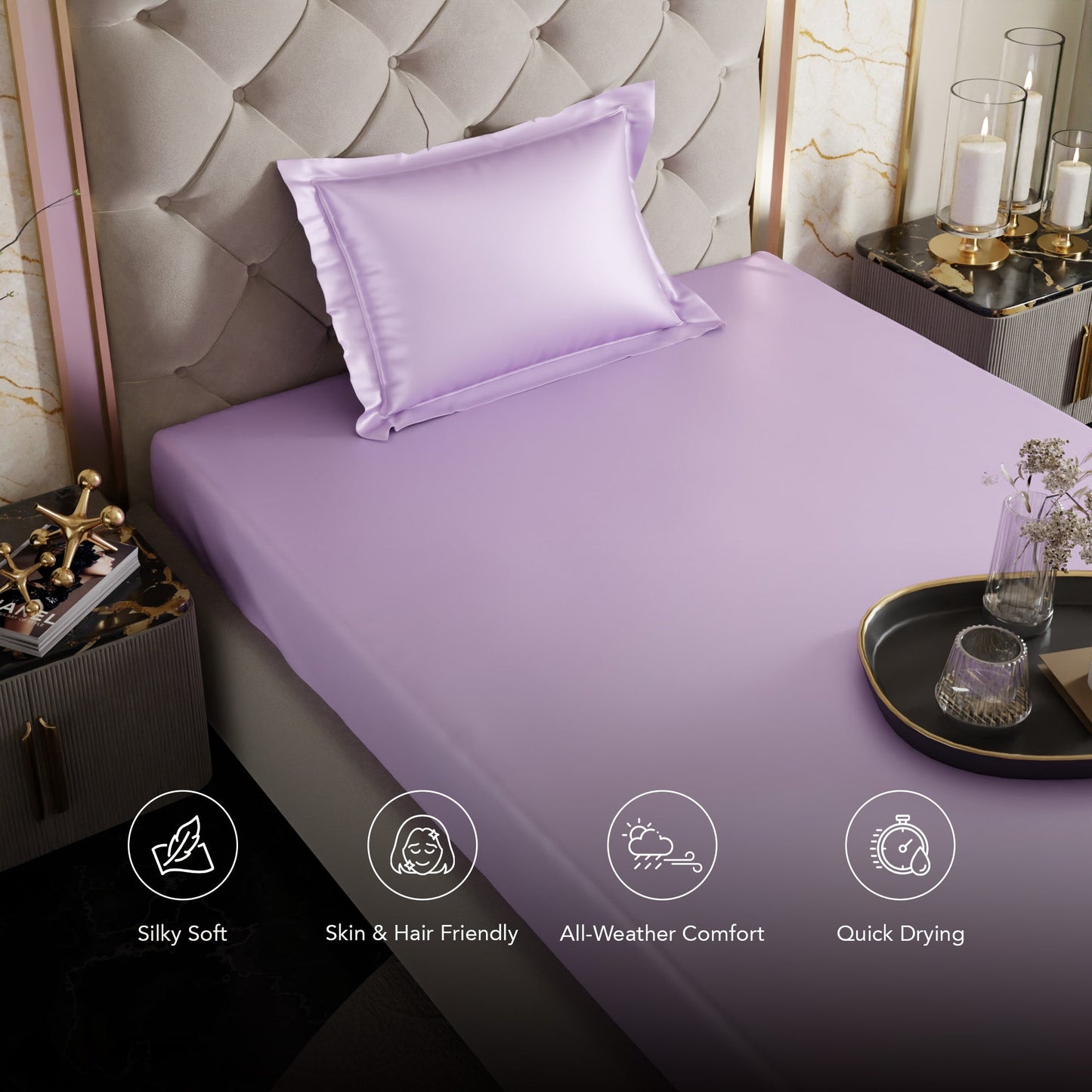 Lilac Affair Fitted Bedsheet Set