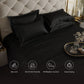 Midnight Black Flat Bedsheet Set