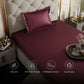 Velvet Wine Fitted Bedsheet Set