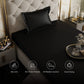 Midnight Black Fitted Bedsheet Set