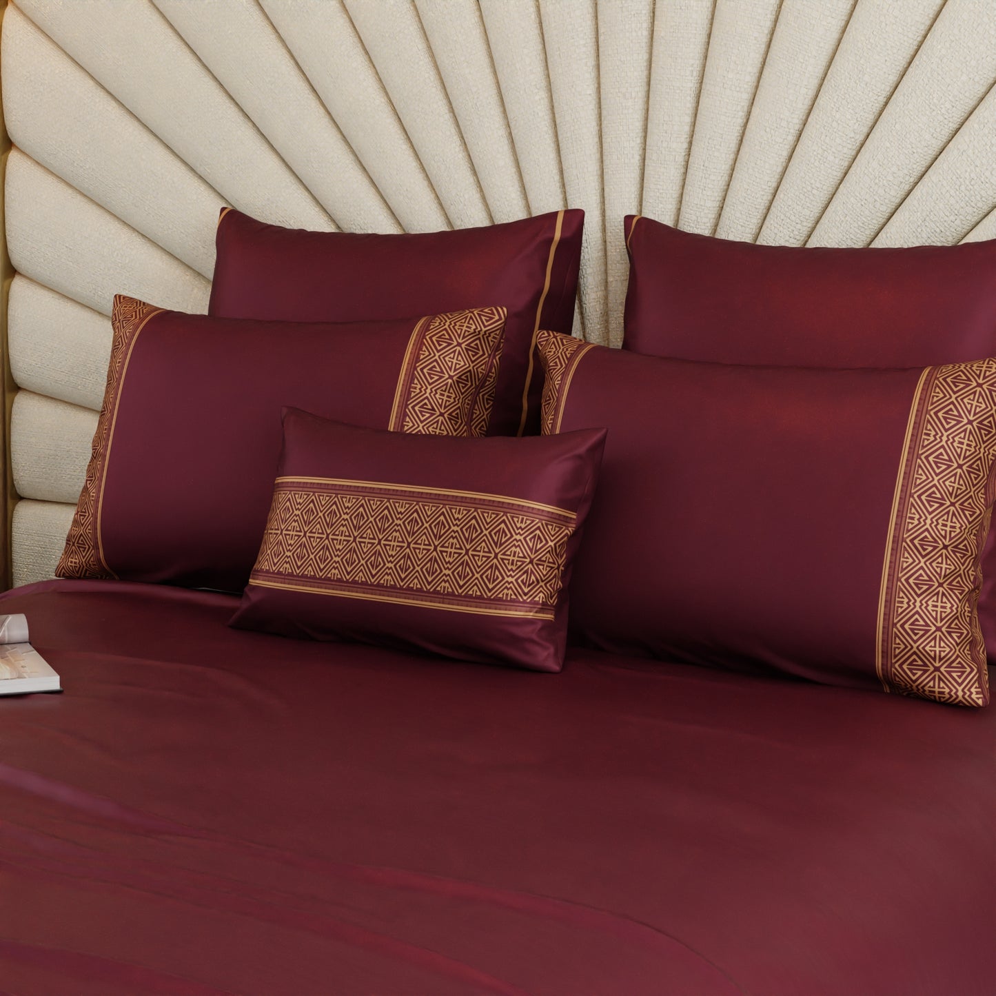 Majesty's Merlot 6 Piece Bedsheet Set Combo (with fillers)