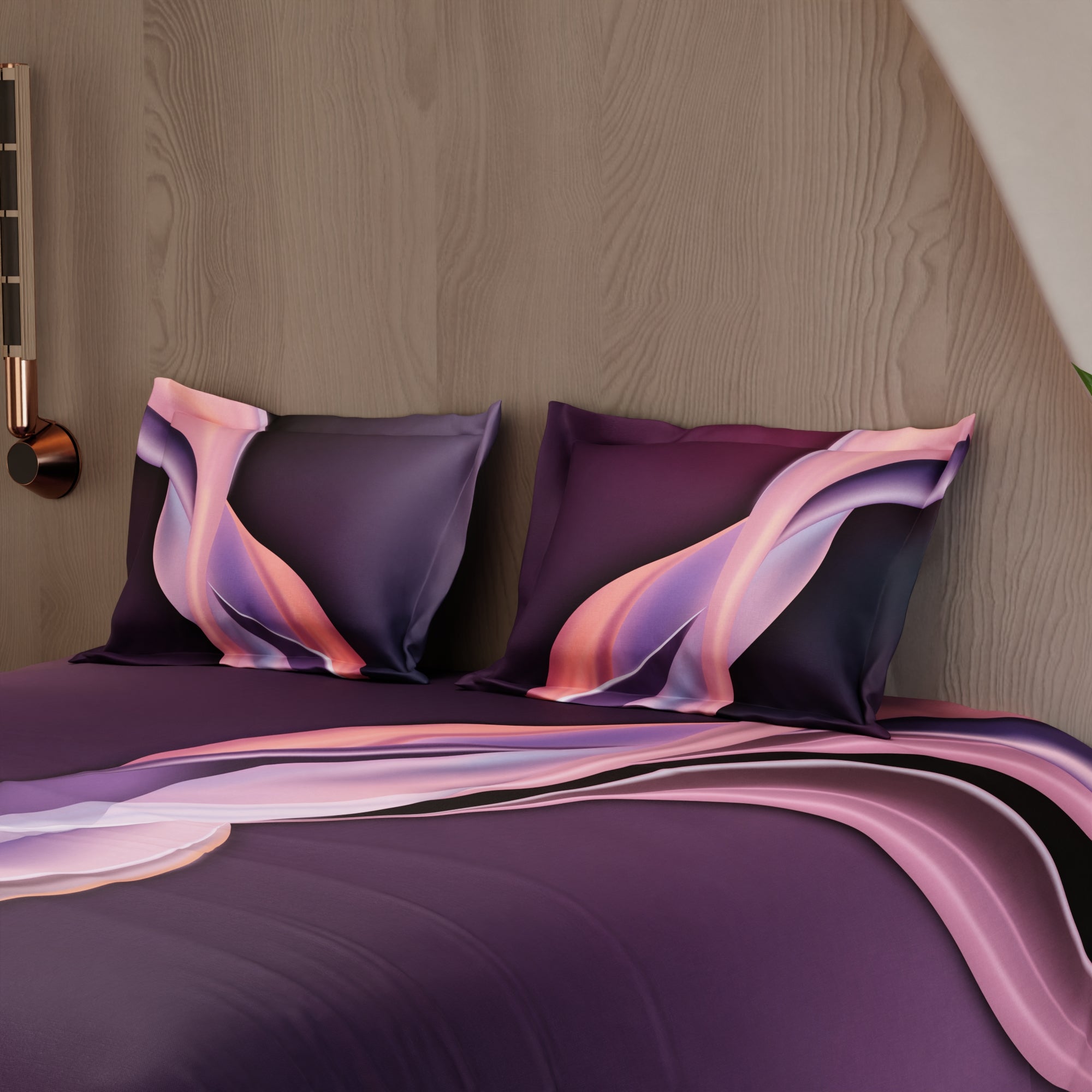 Plum Pirouette 100% Cotton Bedsheet Set