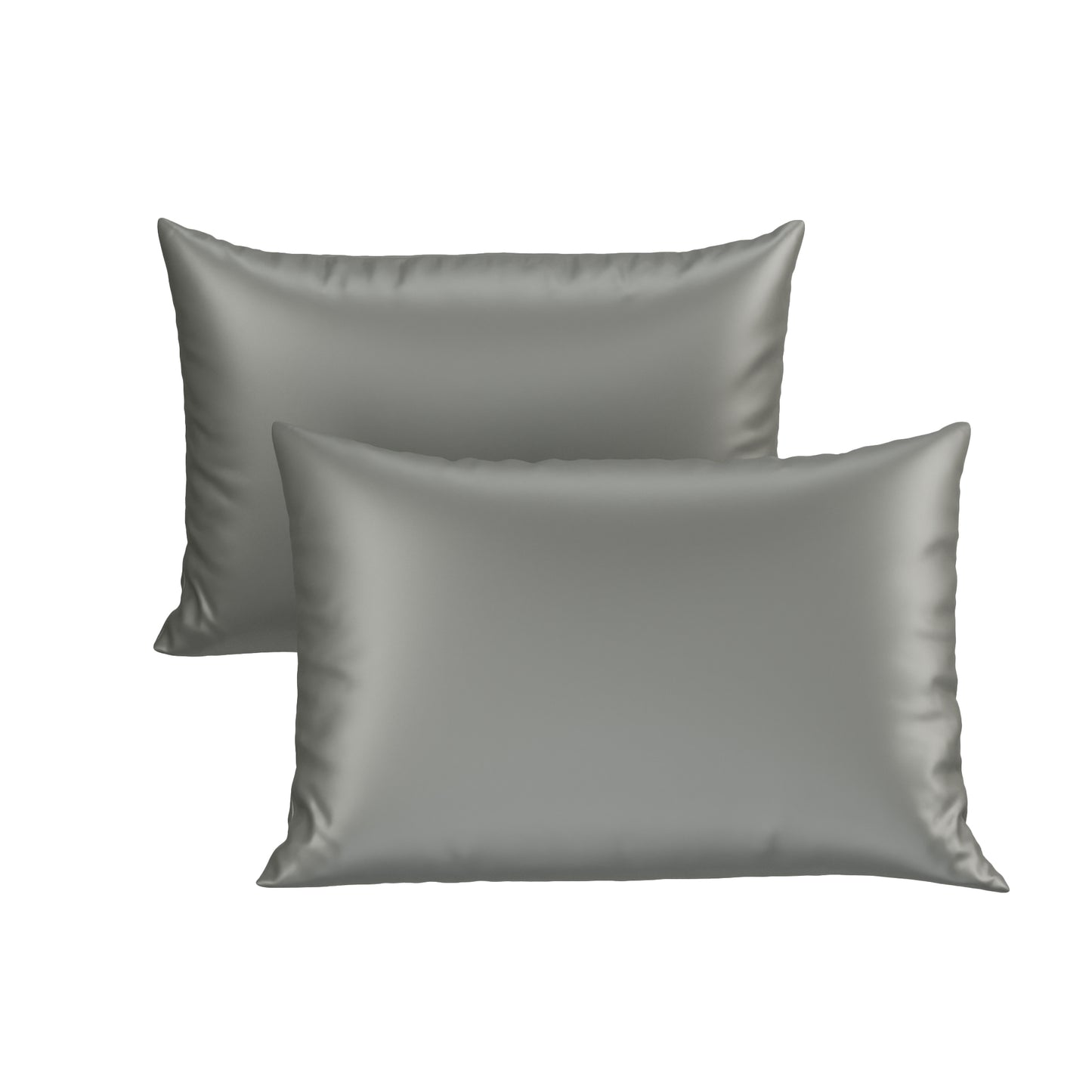 Silk-Like Harbour Mist Pillow Covers - Set of 2