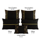 Midnight Gala 6 Piece Bedsheet Set Combo (with fillers)