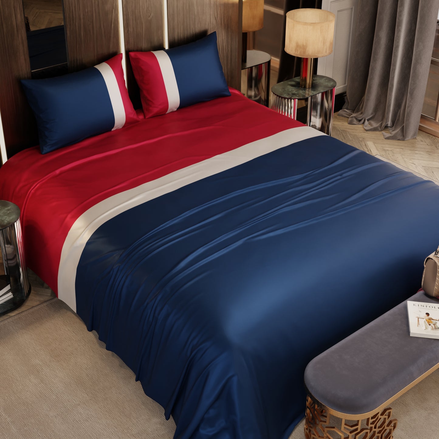 Boulevard Blue Bedsheet Set