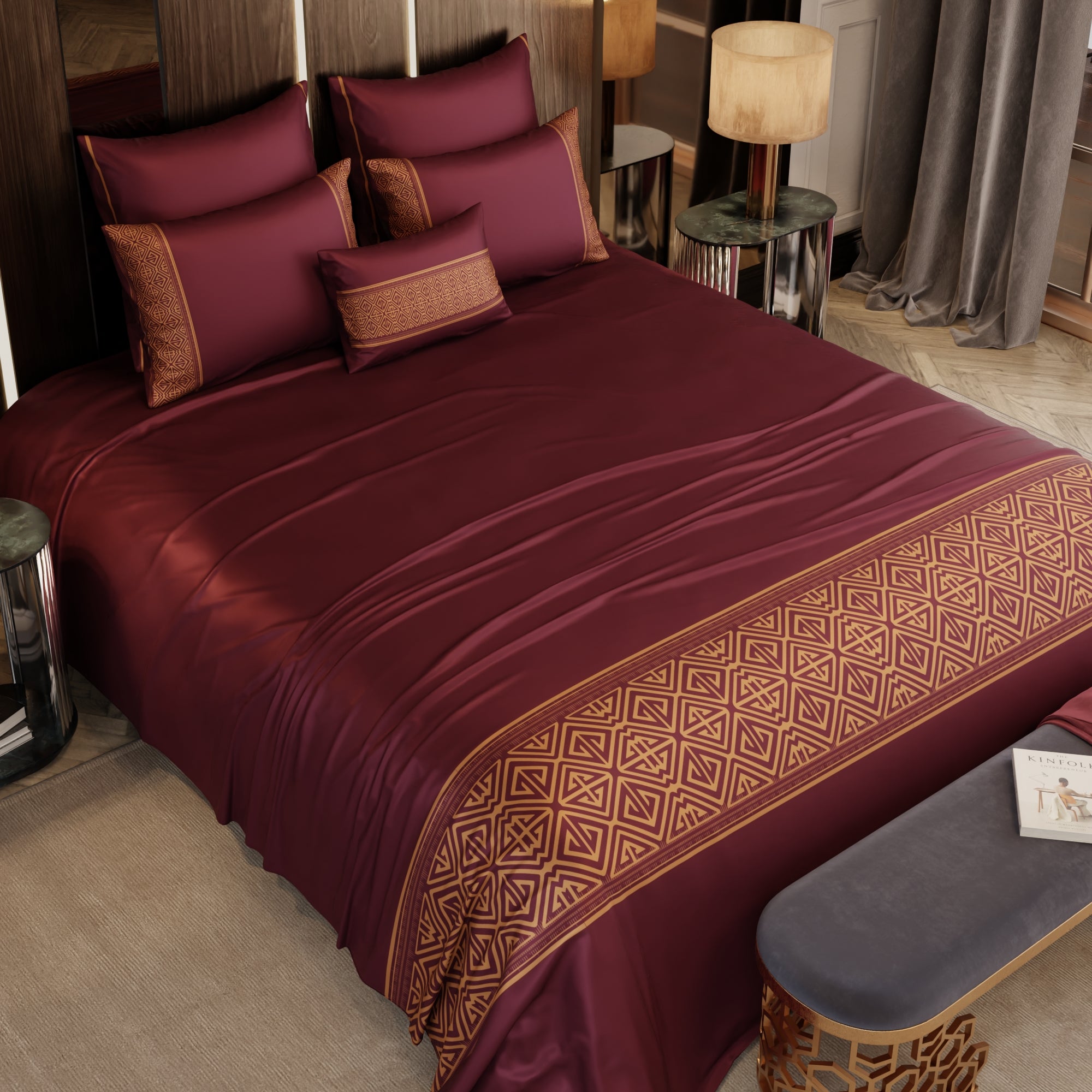 Majesty's Merlot 6 Piece Bedsheet Set
