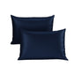 Silk-Like Mystique Blue Pillow Covers - Set of 2