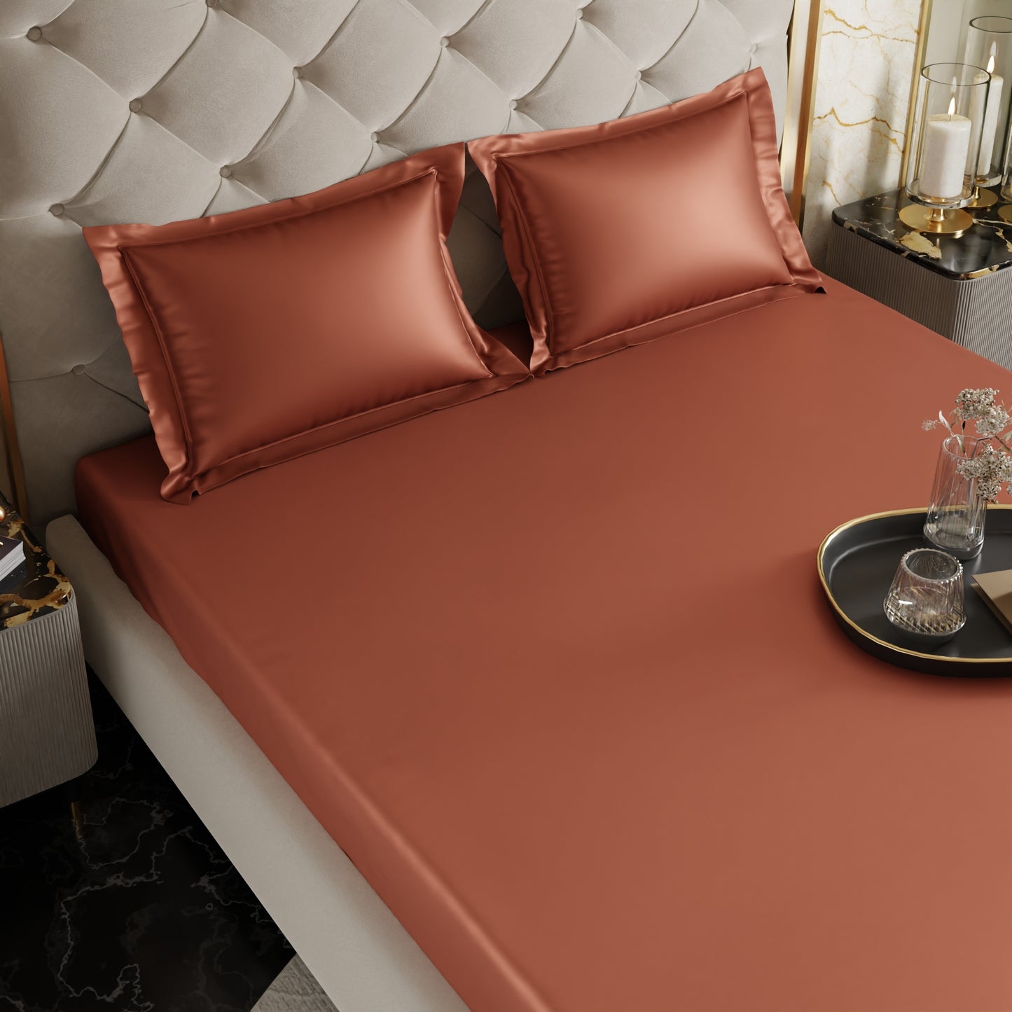 Melted Caramel Fitted Bedsheet Set