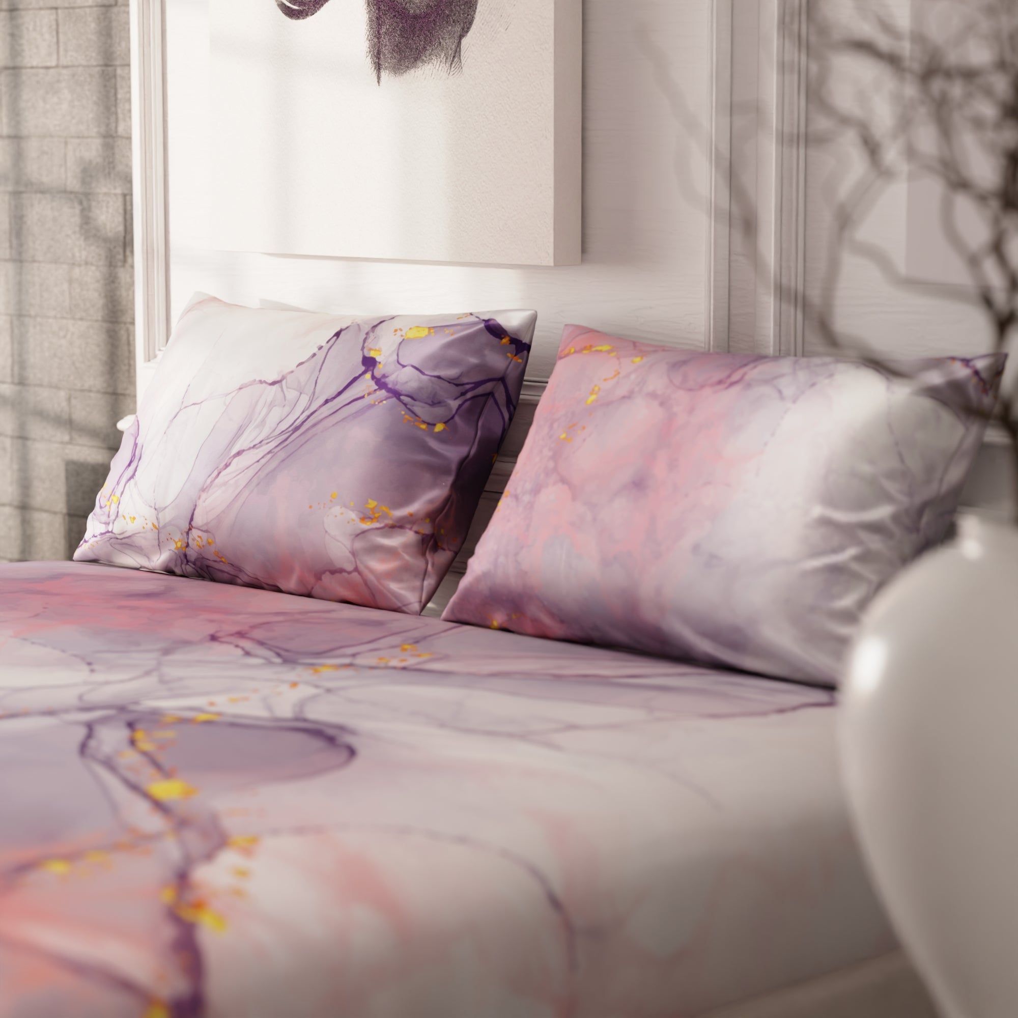 Beneath Lavender Skies Fitted Bedsheet Set