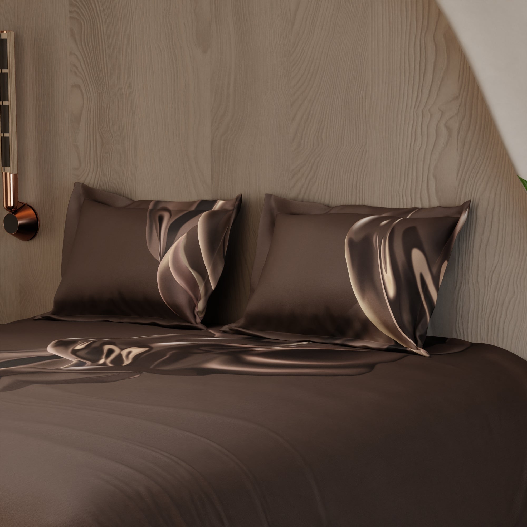 Sepia Swirl 100% Cotton Bedsheet Set
