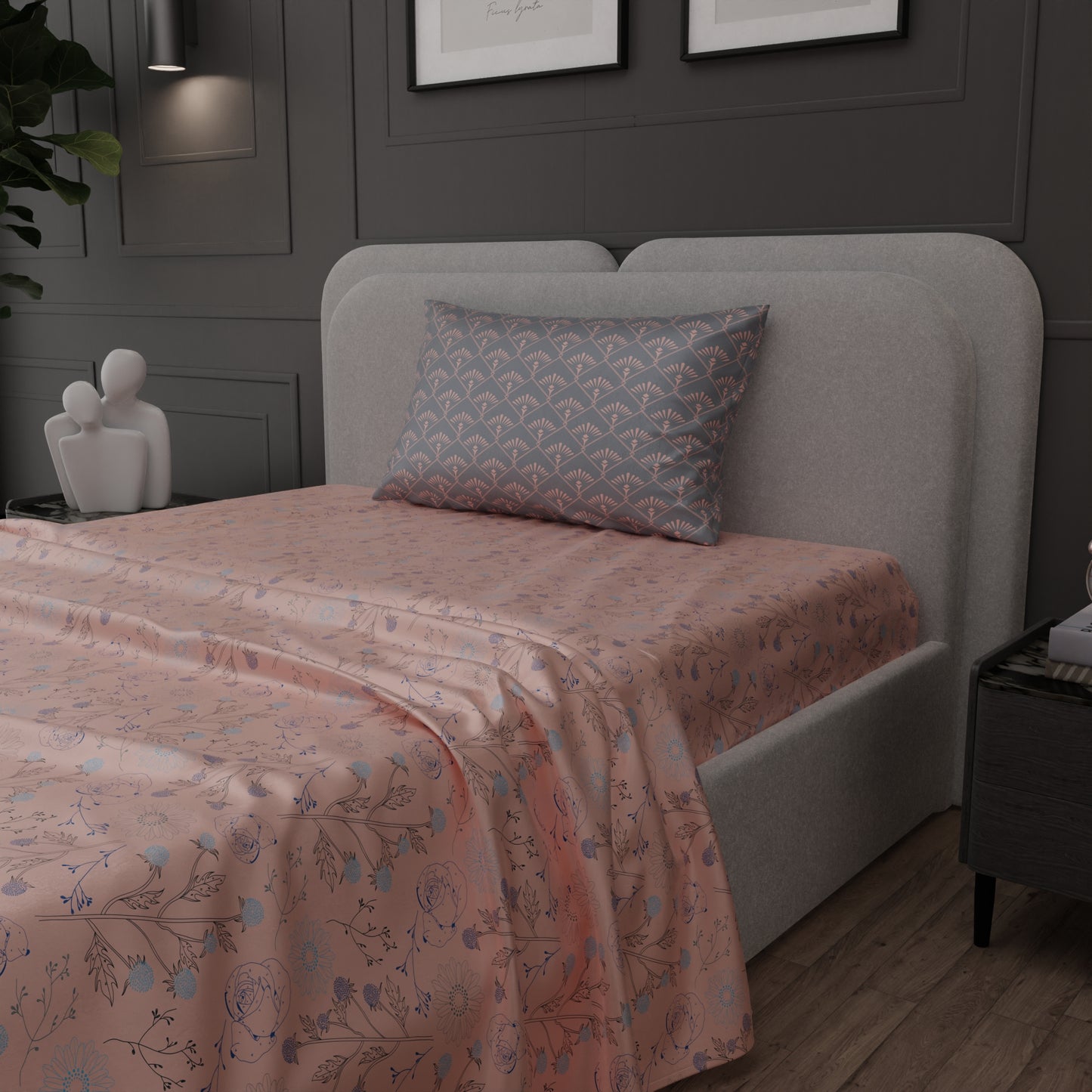 Paris Peach Fuzz Bedsheet Set