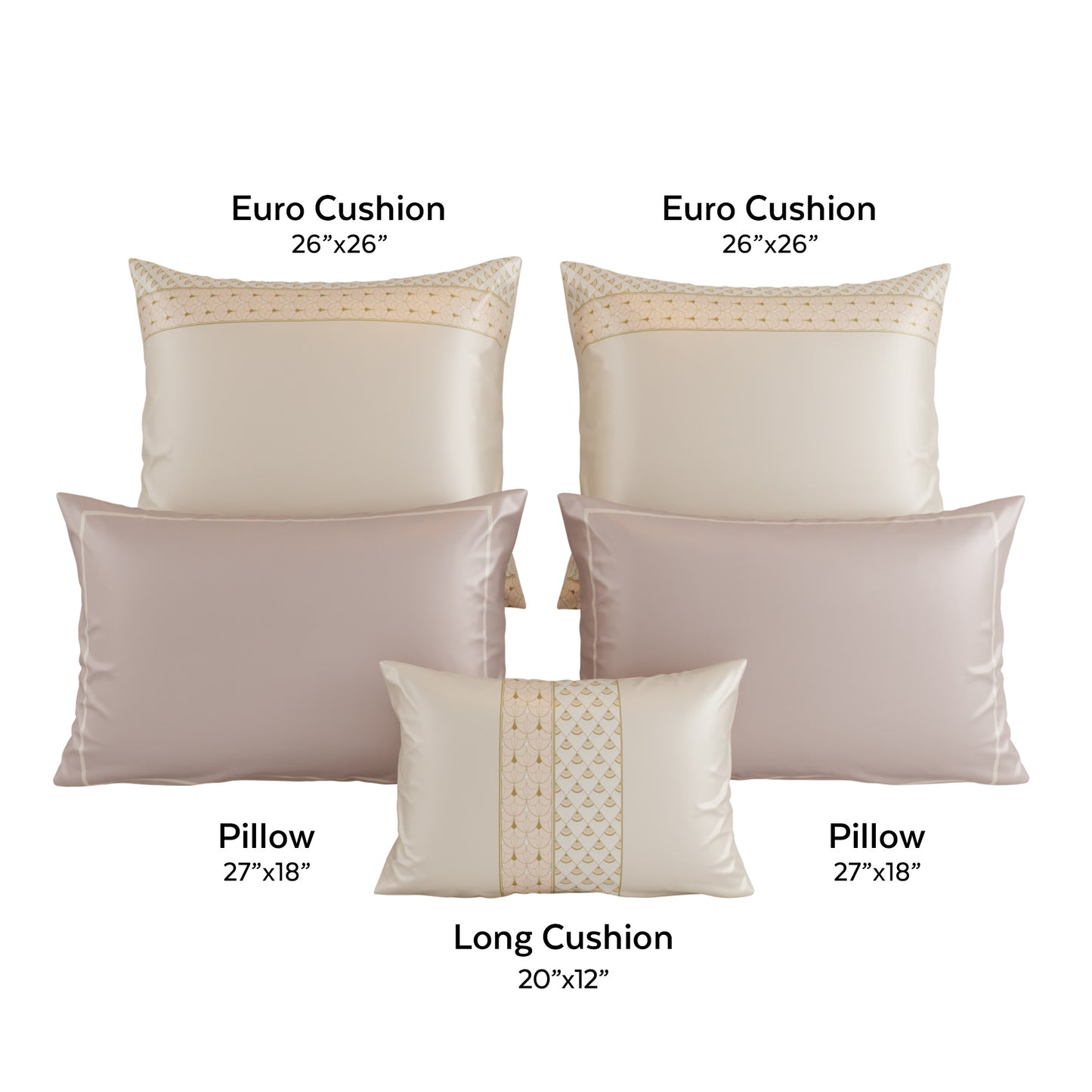 Queen's Blush 6 Piece Bedsheet Set Combo (with fillers)