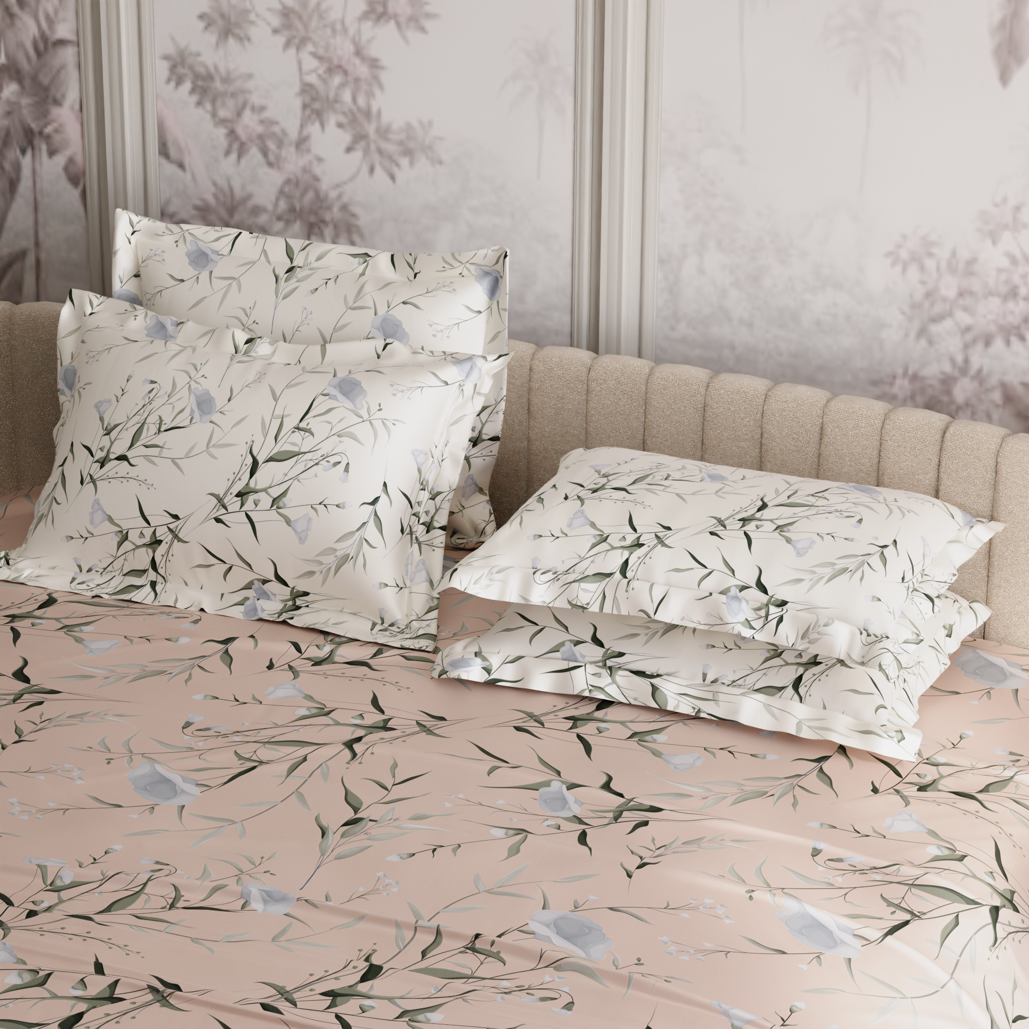 Nectar Bloom 300TC 100% Cotton Bedsheet Set