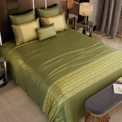 Regal Olive 6 Piece Bedsheet Set