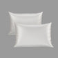 Silk-Like Vanilla White Pillow Covers - Set of 2